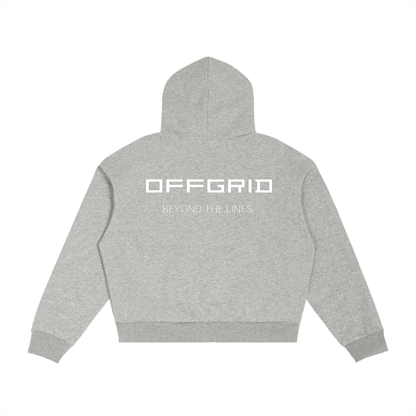 Contrast Plaid OFFGRID Boxy Zip Hoodie