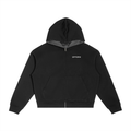 Contrast Plaid OFFGRID Boxy Zip Hoodie